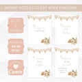 bohemian baby shower sign set template